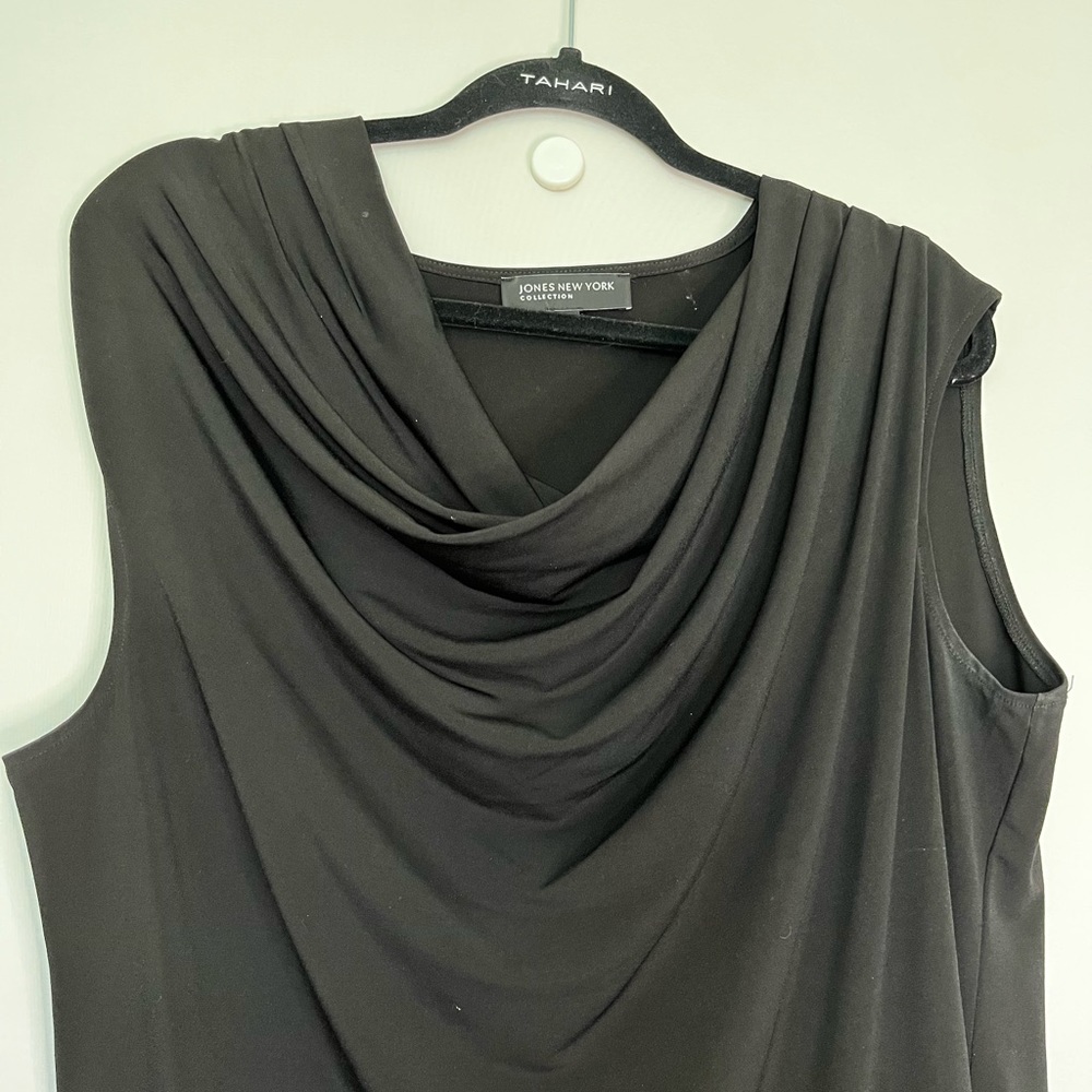 Jones New York draped neck sleeveless blouse